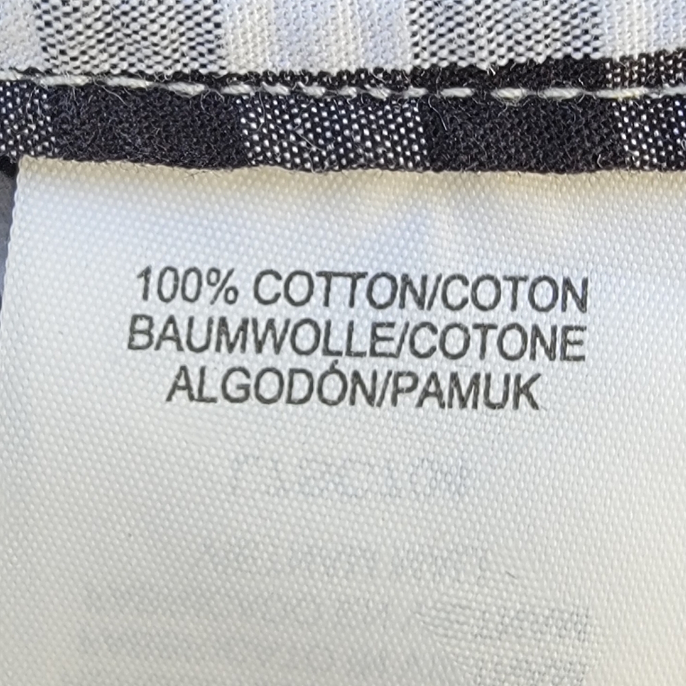 MUJI Black White Gingham Cotton Button Down Shirt Minimalist Large - Picture 10 of 13